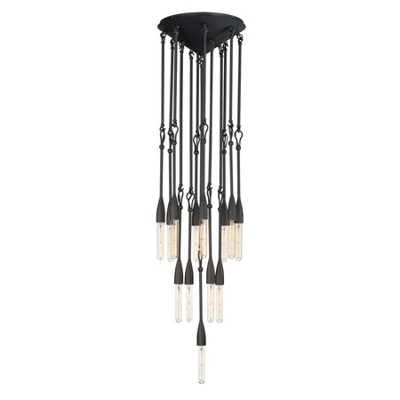 Maxim Lighting Pioneer 13-Light Pendant, Anthracite 27719AR